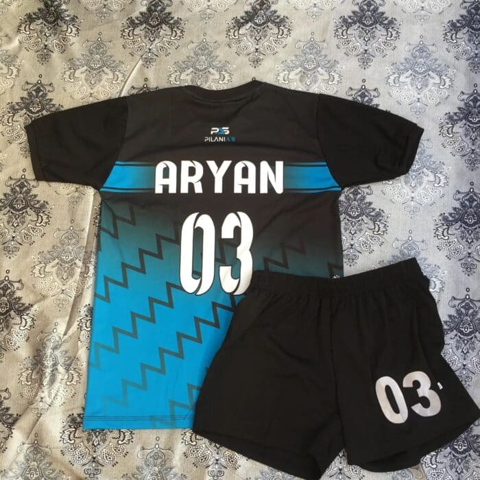 Black and Blue Kabaddi Jersey - Image 2