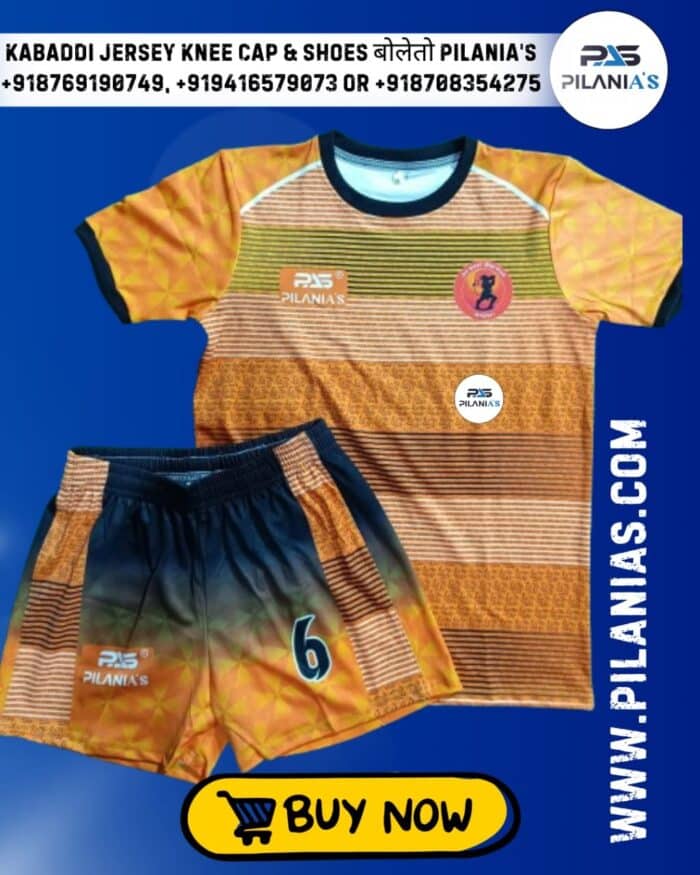 Kabaddi Jersey | Men's Kabaddi Sports Jersey New Model 2025 | Orange