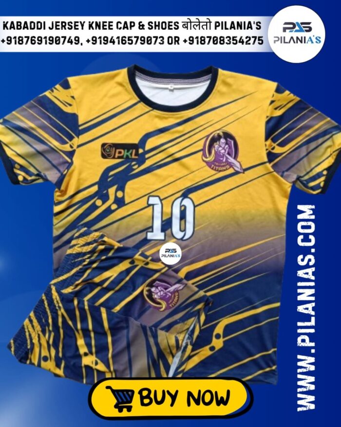 Kabaddi Jersey | Men's Kabaddi Sports Jersey New Model 2025 | Yellow and Blue Kabaddi Jersey